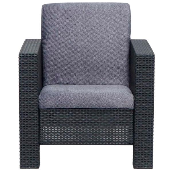 Fotoliu de grădină Moda Life Datca Plastic/ Textil/ Black Gray photo 1 Fotoliu de grădină Moda Life Datca Plastic/ Textil/ Black Gray photo 1