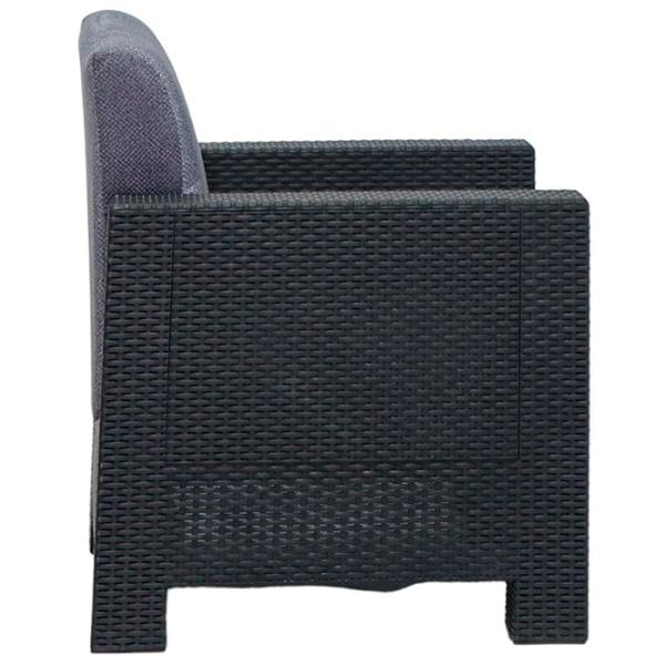 Fotoliu de grădină Moda Life Datca Plastic/ Textil/ Black Gray photo 3 Fotoliu de grădină Moda Life Datca Plastic/ Textil/ Black Gray photo 3