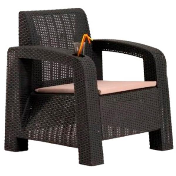 Fotoliu de grădină Moda Life Olimpus amchair Plastic/ Plastic/ Brown photo 1