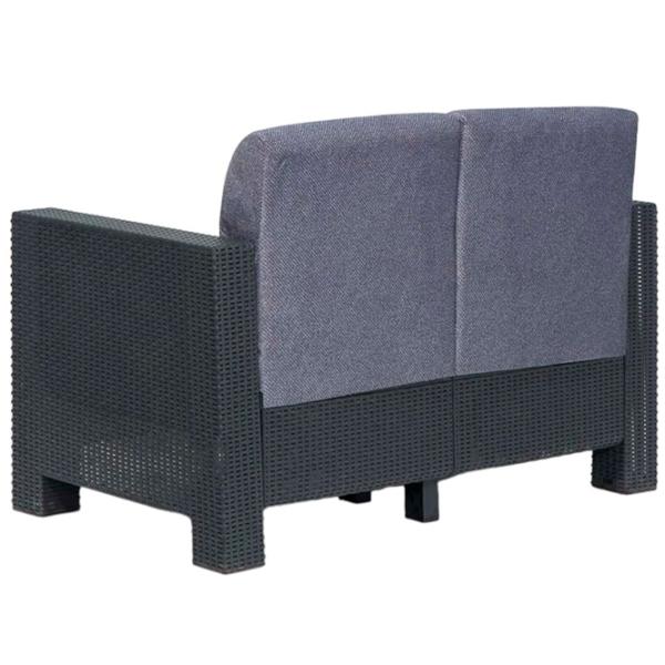 Fotoliu de grădină Moda Life Datca 2 Plastic/ Textil/ Black Gray photo 2