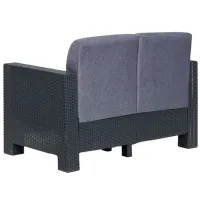 Fotoliu de grădină Moda Life Datca 2 Plastic/ Textil/ Black Gray photo 2