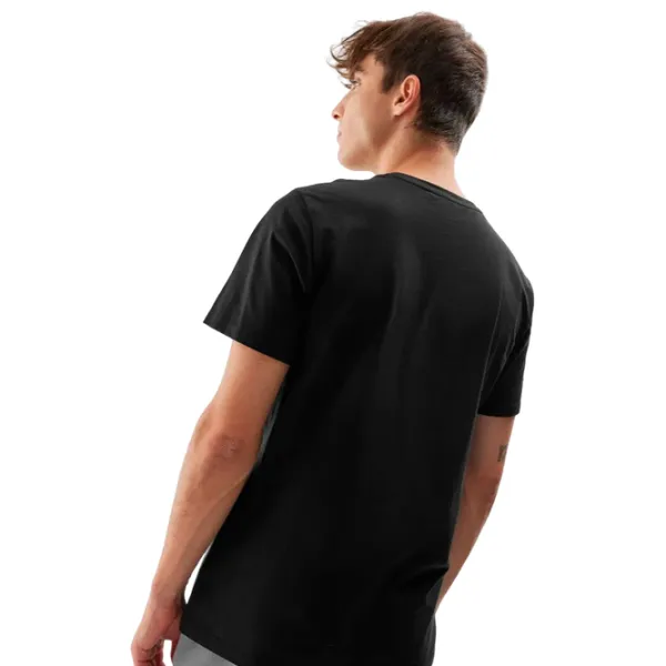Tricou pentru bărbați 4F 4faw23ttshm0866 100% bumbac/ Black photo 3