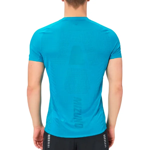 Tricou pentru bărbați Mizuno j2gaa004 100% poliester/ Blue photo 2