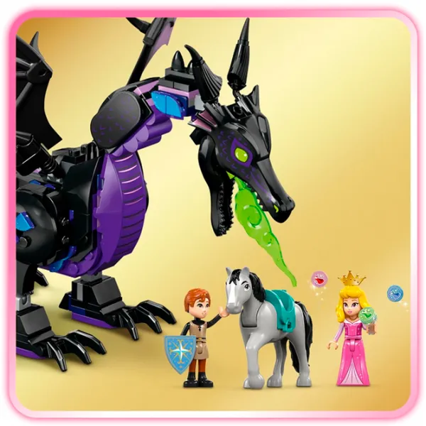 Constructor LEGO Maleficent’s dragon form and Aurora's castle Castel/ Multicolor photo 10