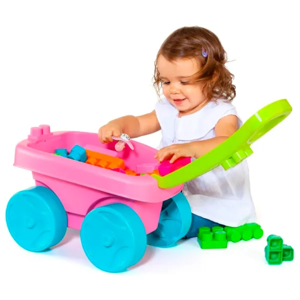 Конструктор Molto Wagon Blocks Классический/ Pink photo 7
