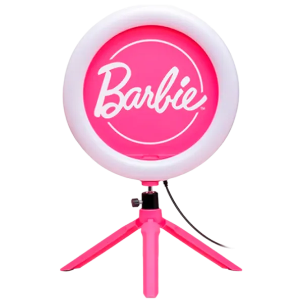Штатив с круглой лампой Paladone Barbie Streaming Light 259 мм Pink photo 1
