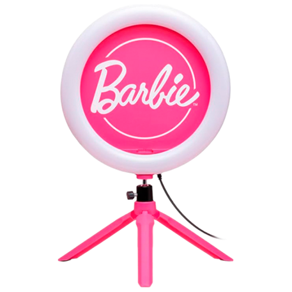 Штатив с круглой лампой Paladone Barbie Streaming Light 259 мм Pink photo 1