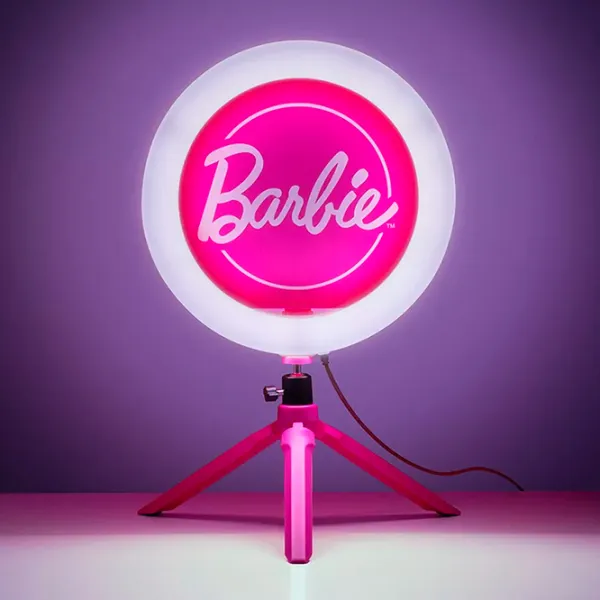 Штатив с круглой лампой Paladone Barbie Streaming Light 259 мм Pink photo 8