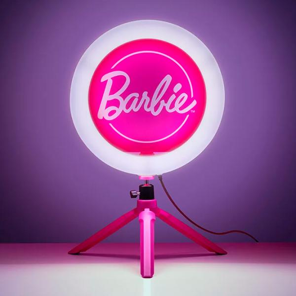 Штатив с круглой лампой Paladone Barbie Streaming Light 259 мм Pink photo 8