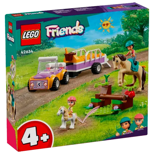 Constructor LEGO Horse and Pony Trailer Animale/ Multicolor photo 1