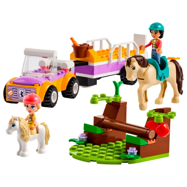 Constructor LEGO Horse and Pony Trailer Animale/ Multicolor photo 2