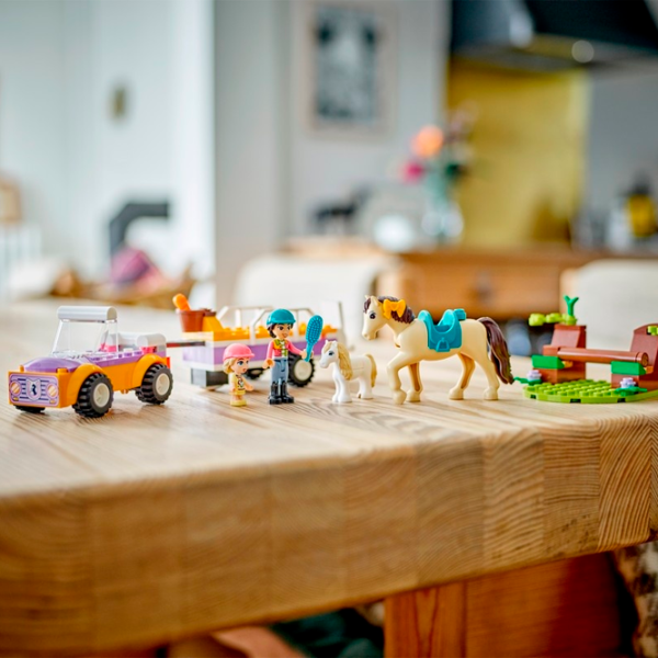 Constructor LEGO Horse and Pony Trailer Animale/ Multicolor photo 5