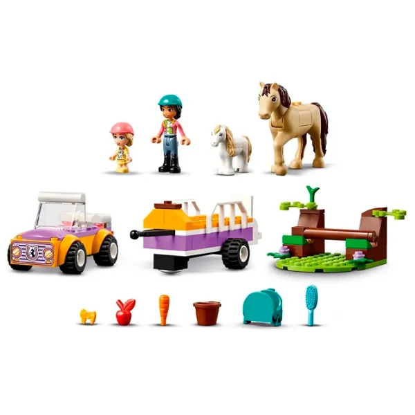Constructor LEGO Horse and Pony Trailer Animale/ Multicolor photo 6