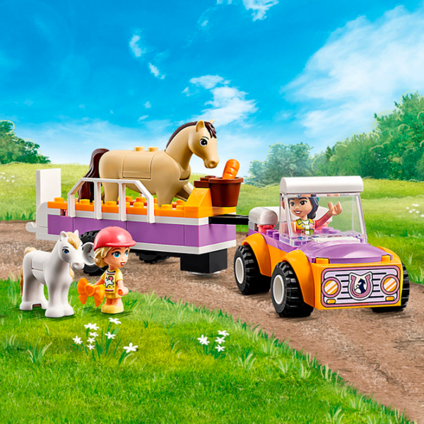 Constructor LEGO Horse and Pony Trailer Animale/ Multicolor photo 8