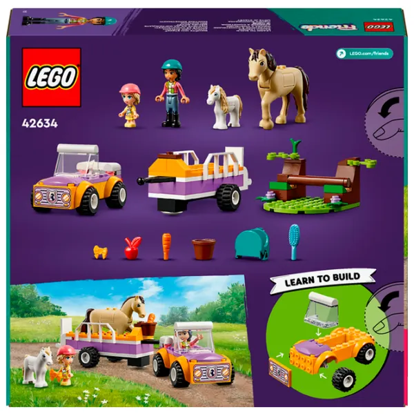 Constructor LEGO Horse and Pony Trailer Animale/ Multicolor photo 10