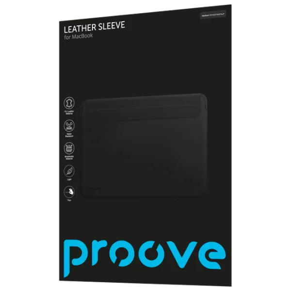Husă pentru laptop Proove Leather Sleeve 14.2"/ Black photo 2