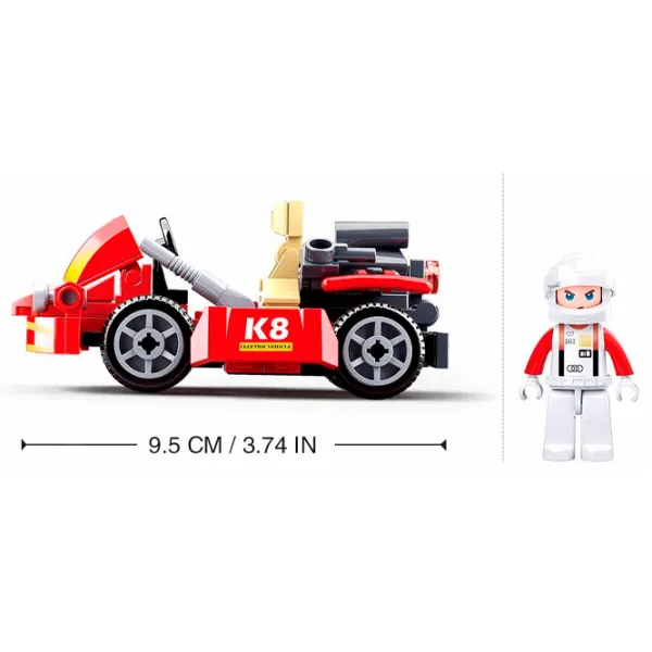 Конструктор Sluban Karting Автомобиль/ Разноцветный photo 4
