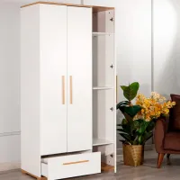 Dulap pentru haine Modalife EVA 103 x 52 x 198 / PAL / White photo 3