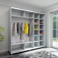 Dulap pentru haine Arta Mobilei Armadio 178 x 60 x 230 / PAL / Gray photo 2