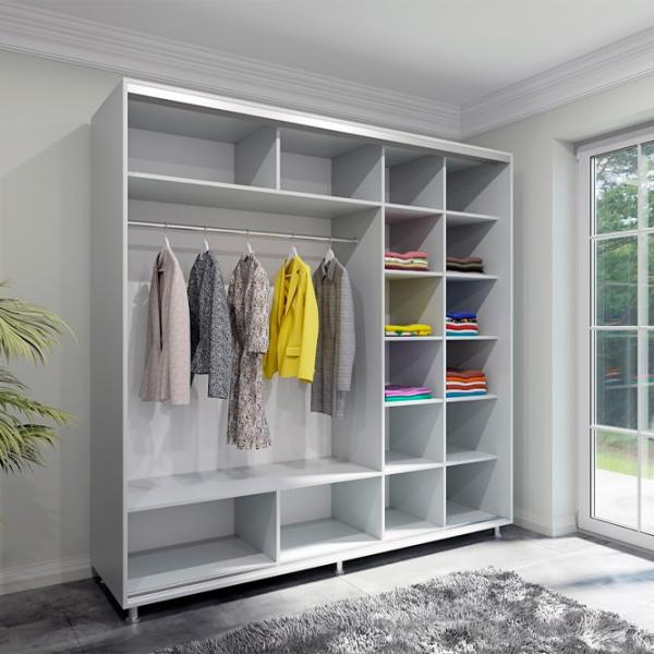 Гардероб Arta Mobilei Armadio 222 x 60см x 230 / ЛДСП / Серый photo 2