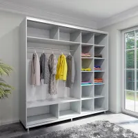 Dulap pentru haine Arta Mobilei Armadio 222 x 60 x 230 / PAL / Gray photo 2