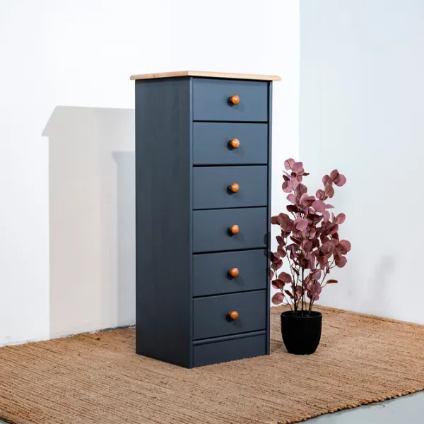 Комод Mobicasa Lia 3 104 x 43 x 35см/ Дерево/ Графитовый photo 3
