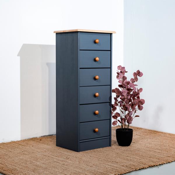 Комод Mobicasa Lia 3 104 x 43 x 35см/ Дерево/ Графитовый photo 3