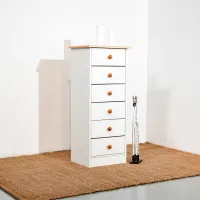 Comodă Mobicasa Lia 3 104 x 43 x 35/ Lemn/ Alb photo 3
