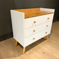Comodă Mobicasa 3 Asgard 80 x 82 x 40/ PAL/ Craft auriu photo 3
