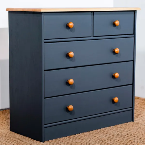 Комод Mobicasa Lia 5 75 x 79 x 35см/ Дерево/ Графитовый photo 2 Комод Mobicasa Lia 5 75 x 79 x 35см/ Дерево/ Графитовый photo 2