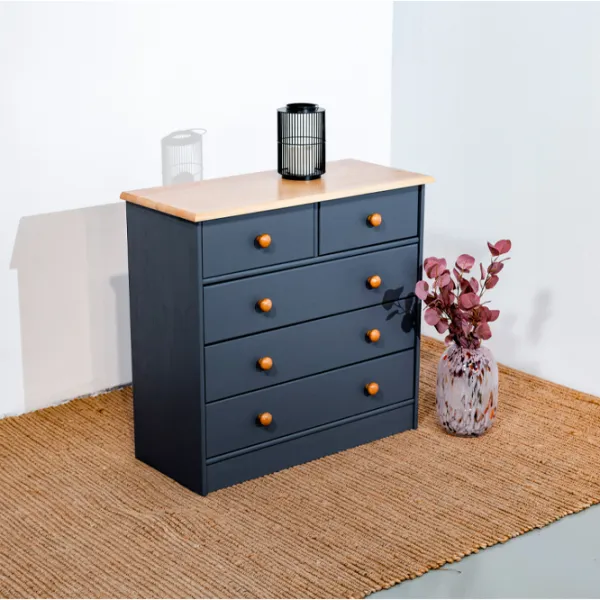 Комод Mobicasa Lia 5 75 x 79 x 35см/ Дерево/ Графитовый photo 5 Комод Mobicasa Lia 5 75 x 79 x 35см/ Дерево/ Графитовый photo 5