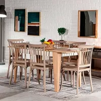 Обеденные стол со стульями Modalife Tivoli Прямоугольная / ДСП / Cappuccino