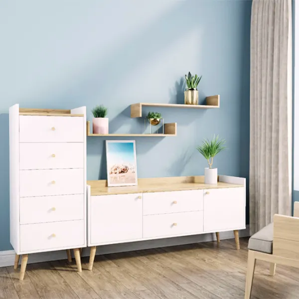 Комод Mobicasa 5 Asgard 127 x 50 x 40см/ ДСП/ Белый photo 6 Комод Mobicasa 5 Asgard 127 x 50 x 40см/ ДСП/ Белый photo 6
