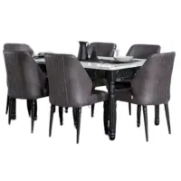 Set masă și scaune Modalife Cross Dreptunghiulară / PAL / Brown