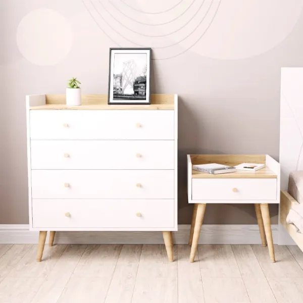Комод Mobicasa 4 Asgard 96 x 82 x 40см/ ДСП/ Белый photo 2