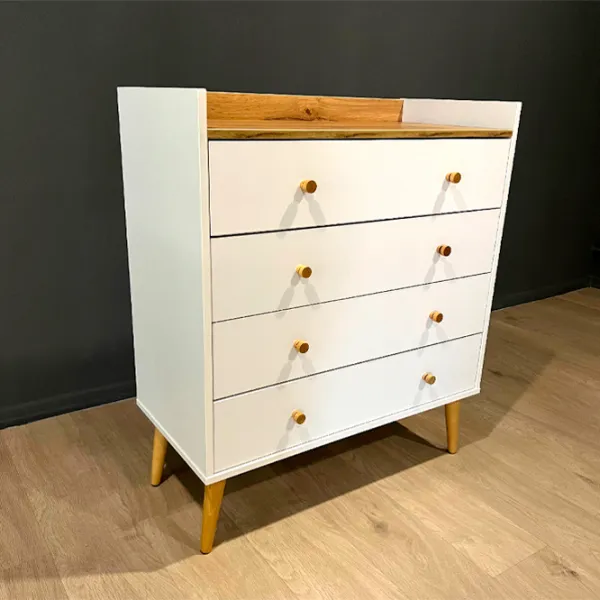 Комод Mobicasa 4 Asgard 96 x 82 x 40см/ ДСП/ Белый photo 4