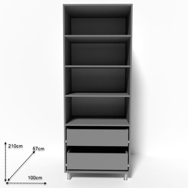 Dulap Smartex N10  100 x 57 x 210 / DSP / Grafit photo 2