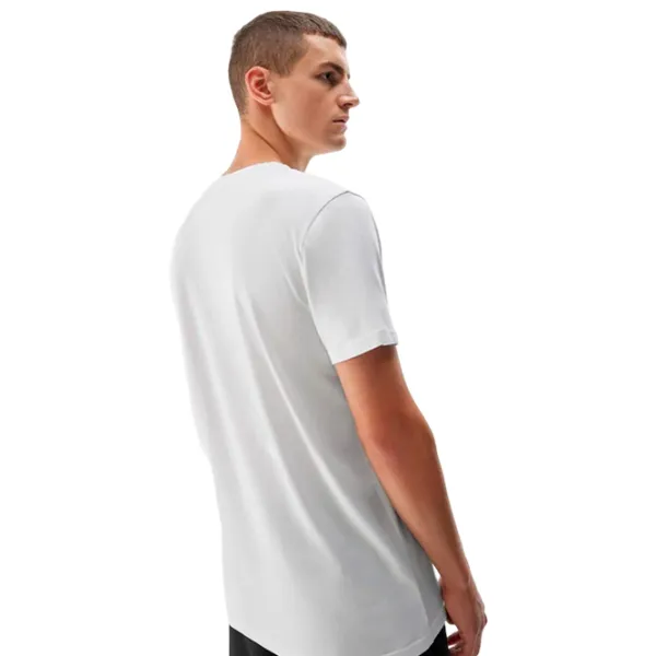 Tricou pentru bărbați 4F 4faw23ttshm0887 100% bumbac/ White photo 4