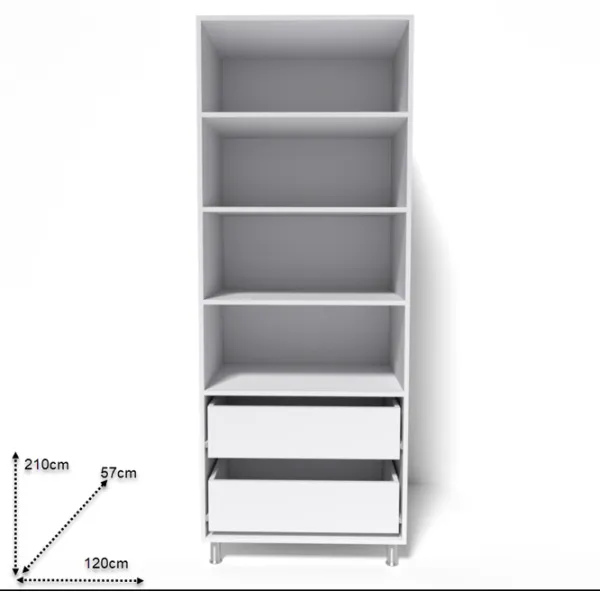 Dulap Smartex N10  120 x 57 x 210 / DSP / White photo 2 Dulap Smartex N10  120 x 57 x 210 / DSP / White photo 2