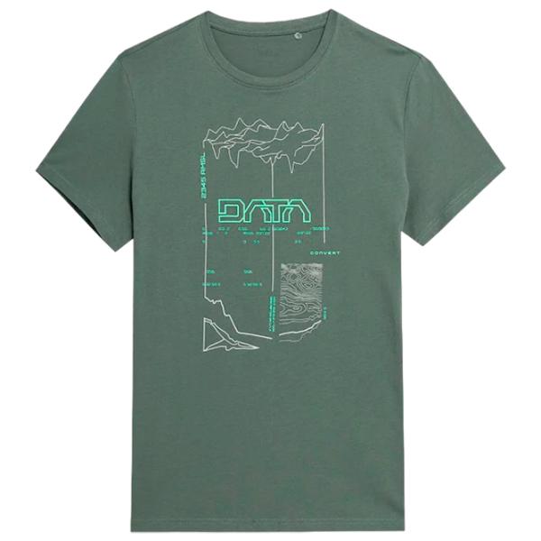 Tricou pentru bărbați 4F 4faw23ttshm0872 100% bumbac/ Green photo 1