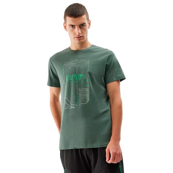 Tricou pentru bărbați 4F 4faw23ttshm0872 100% bumbac/ Green photo 2