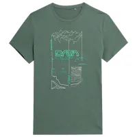 Tricou pentru bărbați 4F 4faw23ttshm0872 100% bumbac/ Green