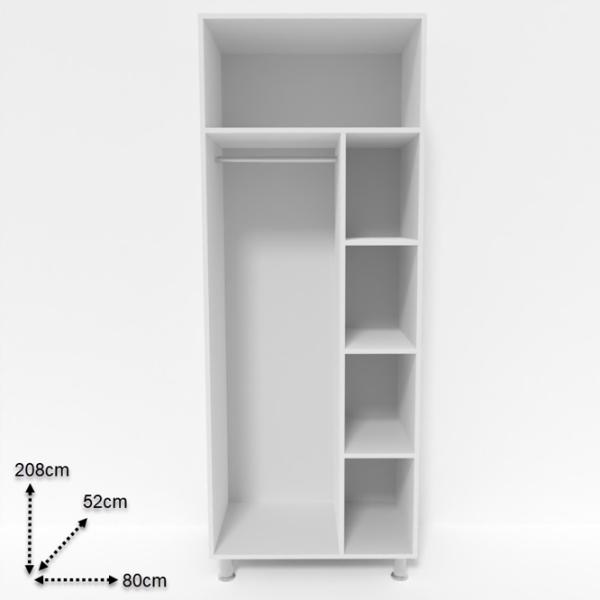 Dulap Smartex N2 80 x 52 x 206 / DSP / White photo 2 Dulap Smartex N2 80 x 52 x 206 / DSP / White photo 2