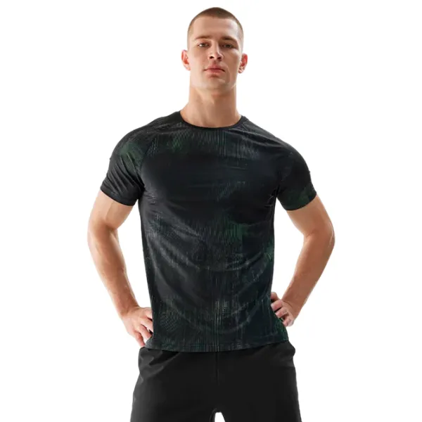 Tricou pentru bărbați 4F 4faw23tftsm455 12% elastan/ Multicolor photo 2