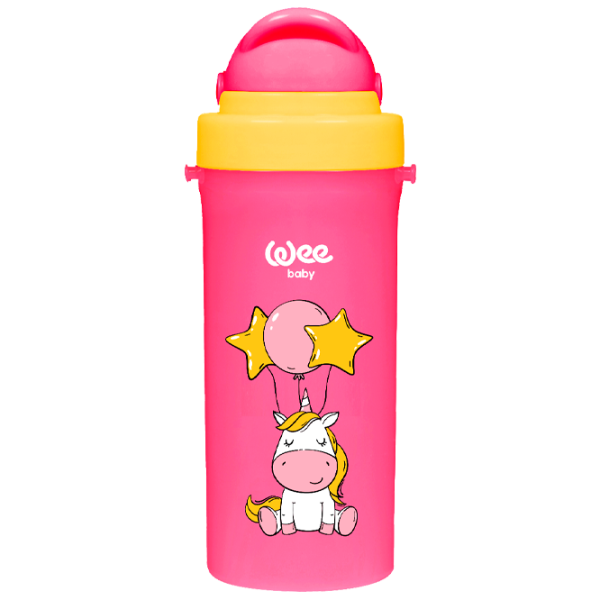 Бутылочка с соломинкой WeeBaby 8690797108960 300 мл 12 месяцев/ Полипропилен/ Разноцветный photo 1