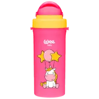 Бутылочка с соломинкой WeeBaby 8690797108960 300 мл 12 месяцев/ Полипропилен/ Разноцветный