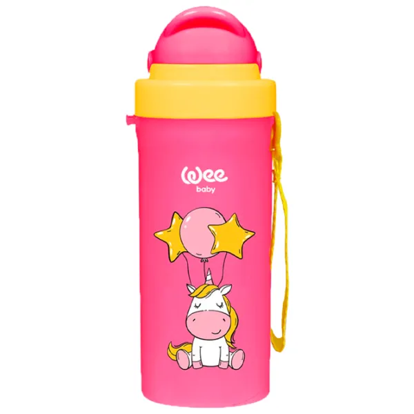 Бутылочка с соломинкой WeeBaby 8690797108960 300 мл 12 месяцев/ Полипропилен/ Разноцветный photo 2