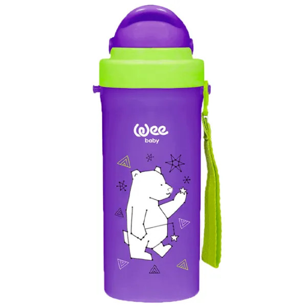 Бутылочка с соломинкой WeeBaby 8690797108960 300 мл 12 месяцев/ Полипропилен/ Разноцветный photo 3