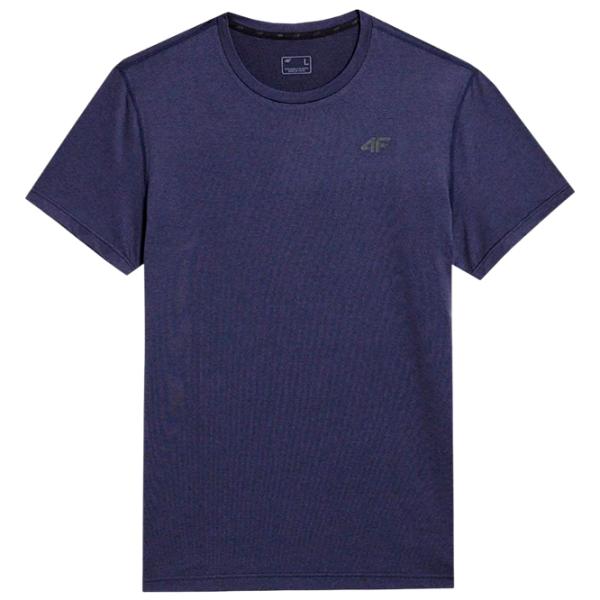 Tricou pentru bărbați 4F 4faw23tftsm449 90% poliester/ Blue photo 1