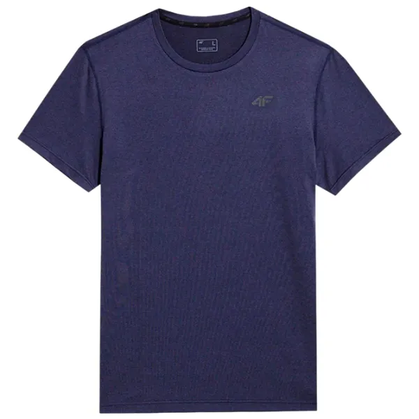 Tricou pentru bărbați 4F 4faw23tftsm449 90% poliester/ Blue photo 1